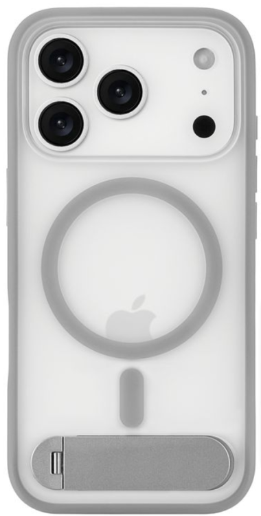 uBear Чехол для iPhone 17 Pro | MagSafe | Stand 360 | Mag Case | Силикон | Софт-тач, серый