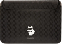 Lagerfeld Чехол для ноутбуков 16" | Магнитная застежка | Saffiano Sleeve Monogram NFT Choupette, Black