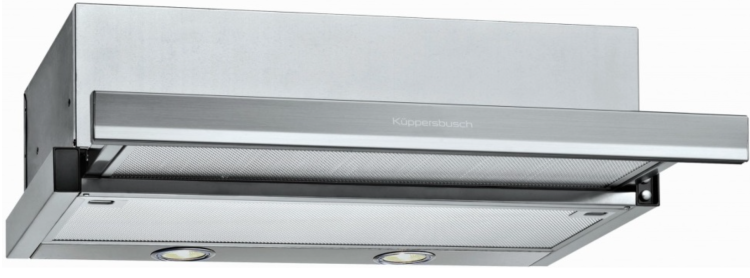 Kuppersbusch Вытяжка DEF 6300.0 E | ВхШхГ: 18.4х60х30 см | Режимы работы: отвод / циркуляция | Производительность: 226 м3/ч | Страна-производитель: Германия