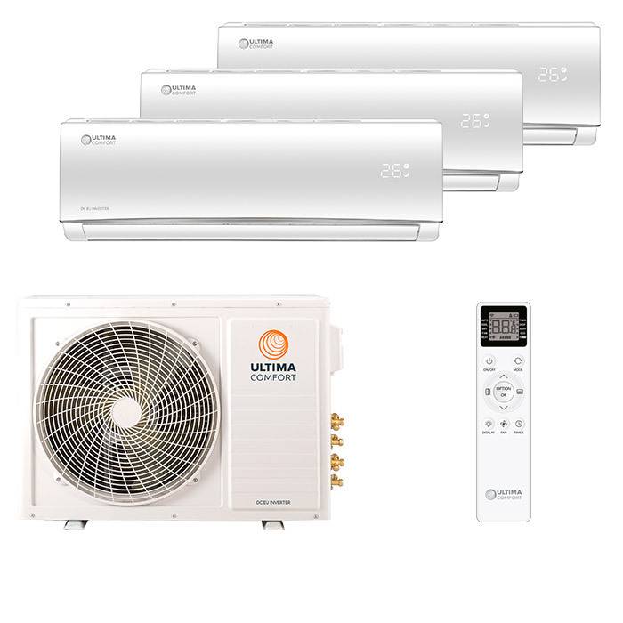Ultima Comfort Мультизональная инверторная сплит-система на 3 комнаты 27 кв.м. + 27 кв.м.+ 27 кв.м.  UC-3FMA24-OUT / UC-EMM09PN