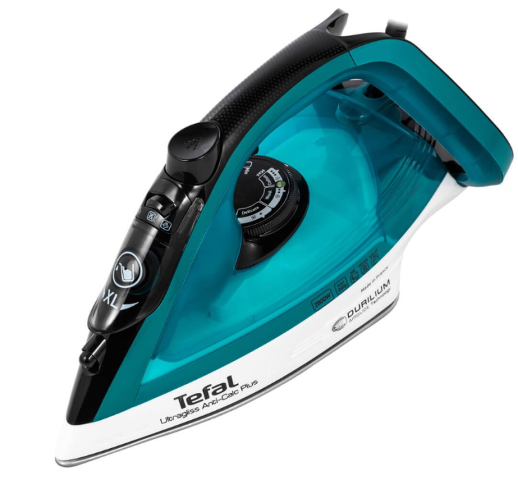 Tefal Утюг Ultragliss Plus FV6842E0 | 2800 Вт | подошва - металлокерамика | эмалированное покрытие | пар 50 г/мин | паровой удар 260 г/мин | самоочистка | антикапля | автоотключение