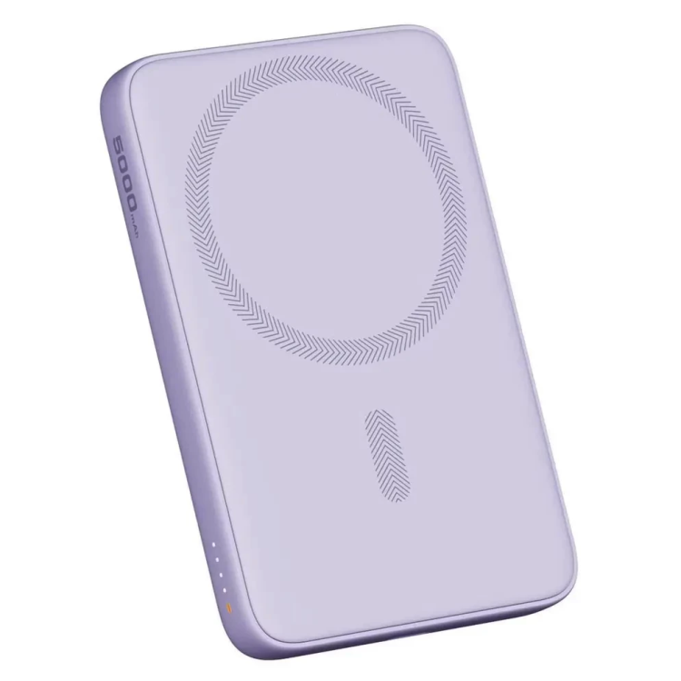 Aukey Внешний аккумулятор Magnetic 5000 мАч | Совместим с MagSafe Qi Violet