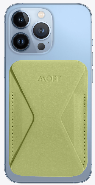 MOFT Картхолдер для iPhone 15/14 серии Snap-On | Подставка-кошелёк | USA Brands, Фисташковый