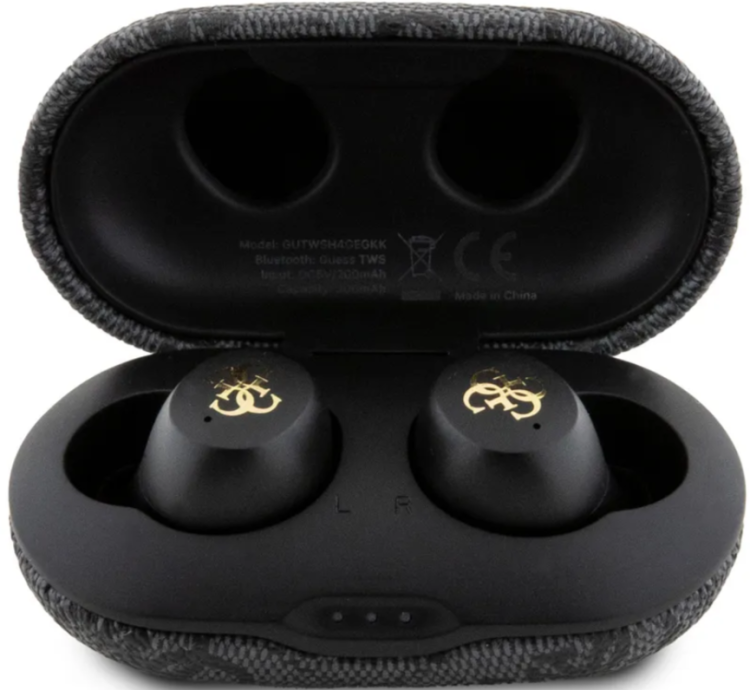 Guess Беспроводные наушники TWS | Шумоподавление (ENC) |  Bluetooth 5.3 | Автоматическое подключение |  Время работы: 5 часов | Black