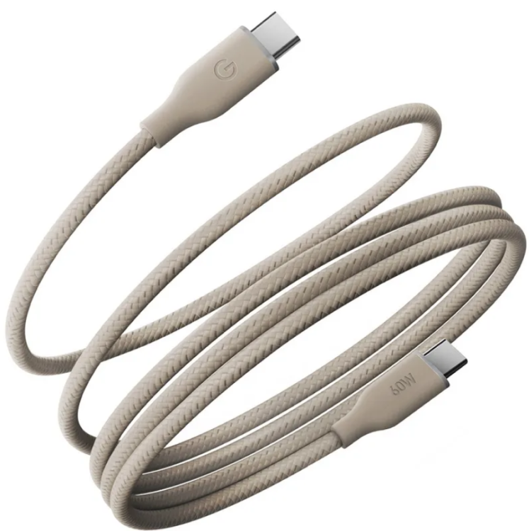 Energea Кабель 1.5m | USB-C to USB-C | Мощность: 60 Вт | Быстрая зарядка: до 3 A | Передача данных: до 480 Mbps | HELIX 60, Gold