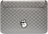 Lagerfeld Чехол для ноутбуков 16" | Магнитная застежка | Saffiano Sleeve Monogram NFT Choupette, Silver