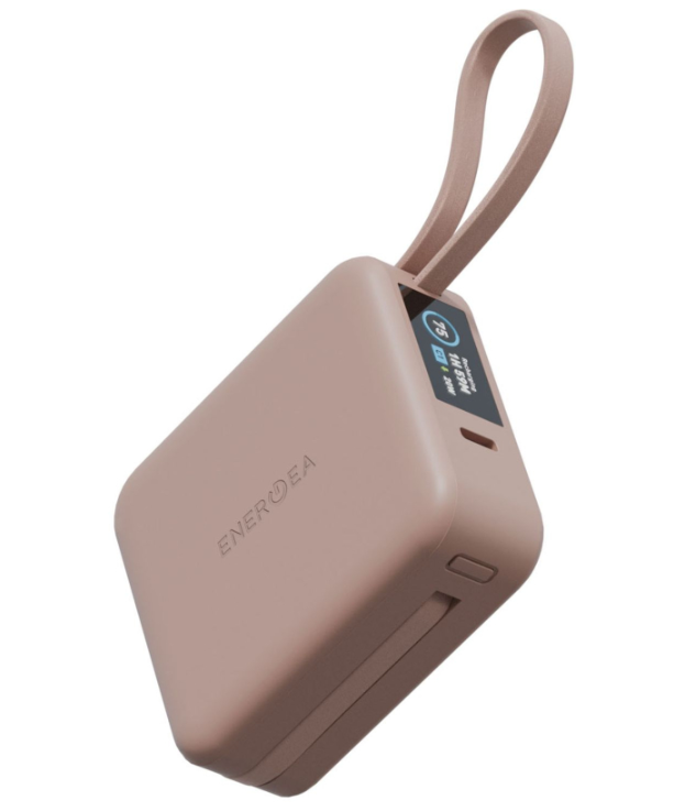Energea MagPac MINI Plus Повербанк 10000mAh Магнитная Беспроводная Зарядка 15W USB-C 20W +2 USB-C Кабеля Display Pink