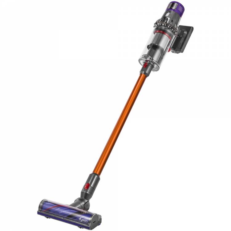 Вертикальный пылесос Dyson Cyclone V10 absolute / аккумулятор 525 Вт, Li-Ion, до 60 мин, всасывания-151 Вт, сухая, циклонный фильтр, 0.76 л, туба цельна