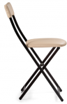 Woodville стул на металлокаркасе Elevis , 38см*52см*77см , металл / искусственная кожа, ваниль крап / темный мусс.