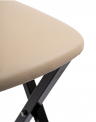 Woodville стул на металлокаркасе Elevis , 38см*52см*77см , металл / искусственная кожа, ваниль крап / темный мусс.