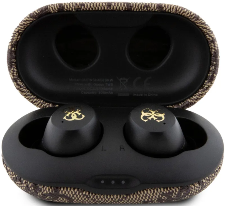 Guess Беспроводные наушники TWS | Шумоподавление (ENC) |  Bluetooth 5.3 | Автоматическое подключение |  Время работы: 5 часов | Brown