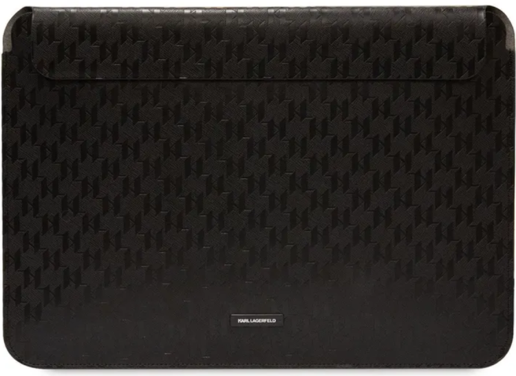 Lagerfeld Чехол для ноутбуков 16" | Магнитная застежка | Saffiano Sleeve Monogram, Black