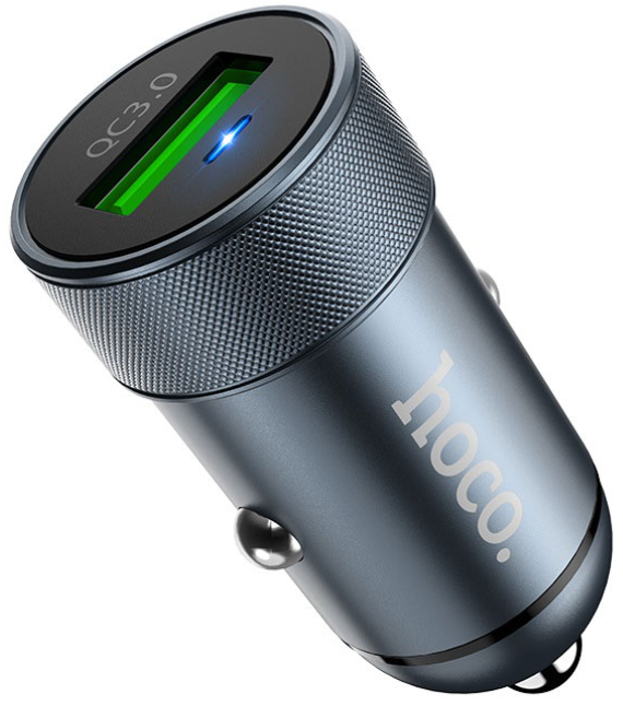 Автомобильное зарядное устройство HOCO Z32 Speed Up, USB, 18W, 3A, QC3.0, цвет: gray 