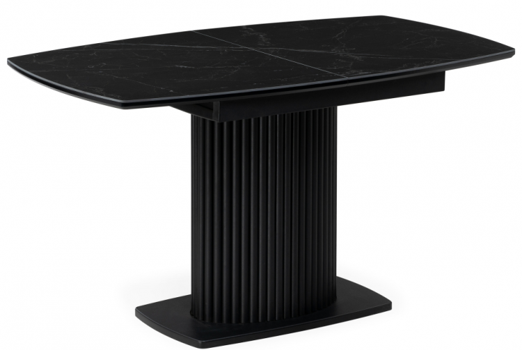 Woodville Керамический стол "Фестер" черный мрамор / черный | Ширина - 90; Высота - 76; Длина в разложенном виде - 205; Длина - 160 см