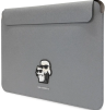 Lagerfeld Чехол для ноутбуков 16" | Магнитная застежка | Saffiano Sleeve NFT Karl & Choupette, Silver