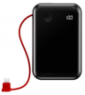 Портативный аккумулятор BASEUS Mini S Digital Display, 3A, 10000 мА·ч, с кабелем Ip PPXF-E01