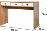 Woodville Письменный стол "Николетта" 3 ящика белый дуб | Ширина - 50; Высота - 75; Длина - 110 см