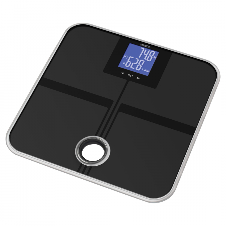 Sencor весы напольные SBS 7000 | Максимальная нагрузка: 180кг | Точность измерения: 100г | Цвет: Черный | Global