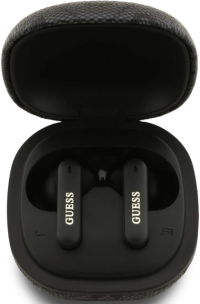 Guess Беспроводные наушники TWS Square | Сенсорное управление | Шумоподавление (ENC) | Bluetooth 5.4 | Автоматическое подключение | Время работы: 16 часов | Black