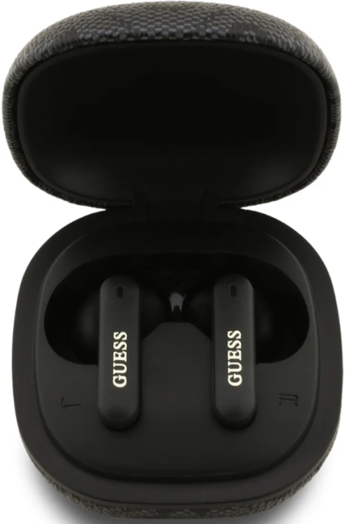 Guess Беспроводные наушники TWS Square | Сенсорное управление | Шумоподавление (ENC) | Bluetooth 5.4 | Автоматическое подключение | Время работы: 16 часов | Black