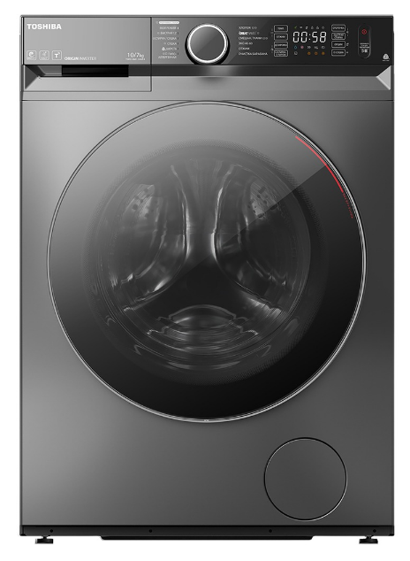 Toshiba Стирально-сушильная машина | Загрузка 10 кг, Максимальная скорость отжима 1400 об/мин | TWD-BM110GF4RU (SK) | 85х59,5х61,5 см