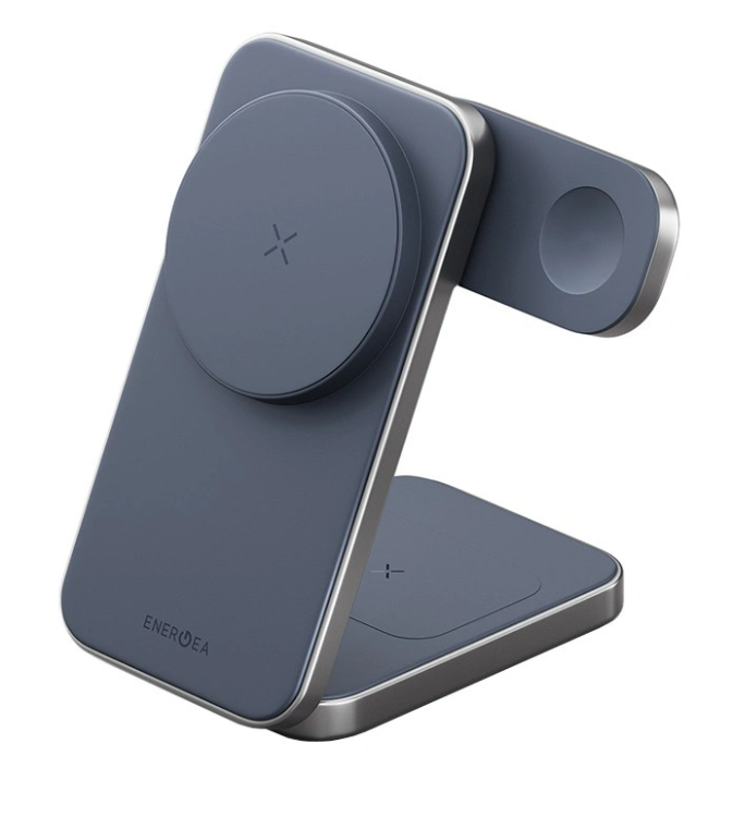 Energea MagTrio 2 Беспроводное СЗУ 3in1 Магнитная Складная Зарядка Qi2 25W Blue
