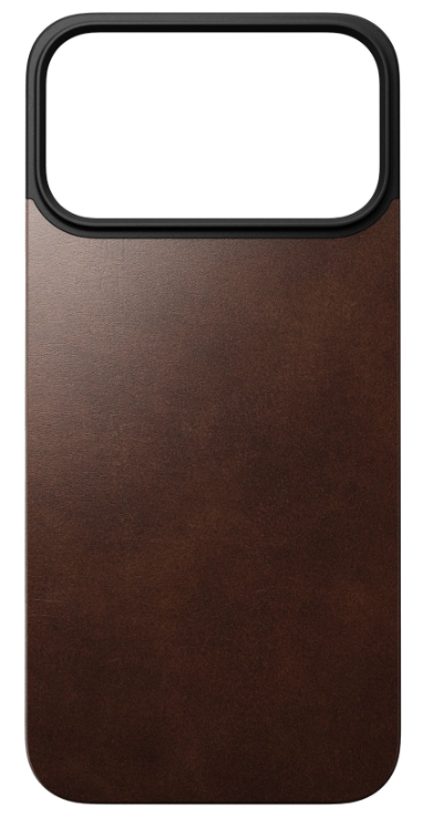Nomad Magnetic Leather Back чехол-накладка для iPhone 17 Pro Max, кожа Horween, Коричневый