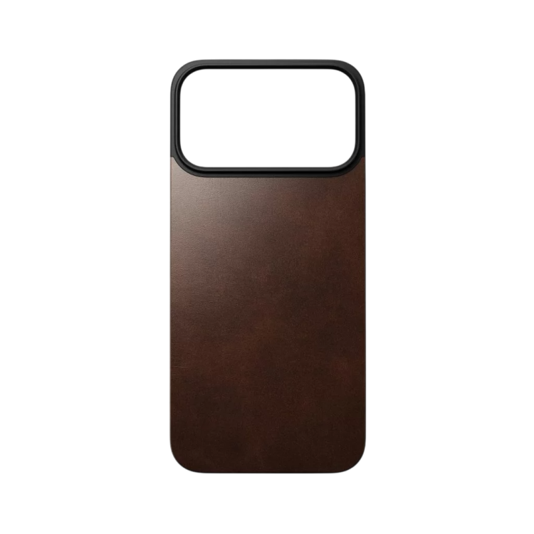 Nomad Magnetic Leather Back чехол-накладка для iPhone 17 Pro Max, кожа Horween, Коричневый