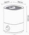 Увлажнитель воздуха Lydsto Smart Humidifier F100 | Объем резервуара для воды 2,5л | Ультразвуковое распыление | на 15 кв.м
