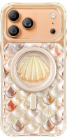 Levelo Чехол для iPhone 17 Pro Max с поддержкой MagSafe, Pearl 3D IML Case, Orange