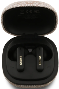 Guess Беспроводные наушники TWS Square | Сенсорное управление | Шумоподавление (ENC) | Bluetooth 5.4 | Автоматическое подключение | Время работы: 16 часов | Pink