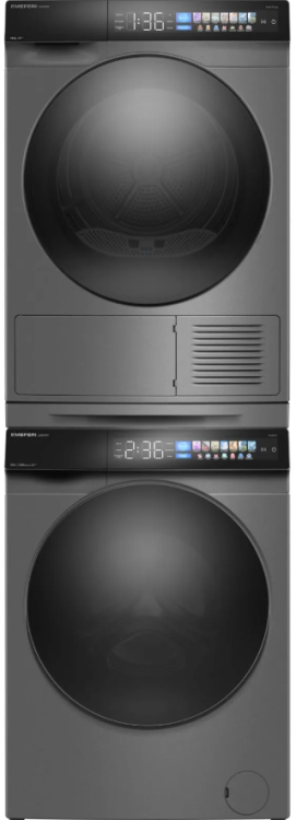 Meferi Колонна из стиральной машины с инвертором и сушильной машины с тепловым насосом | Соединительный элемент | Программы стирки: 16 | Загрузка: 10кг | Comfort