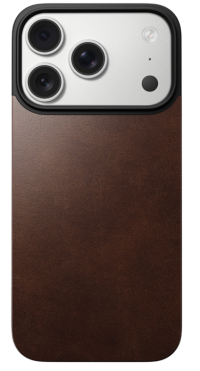 Nomad Magnetic Leather Back чехол-накладка для iPhone 17 Pro, кожа Horween, Коричневый