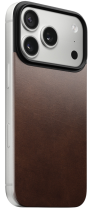 Nomad Magnetic Leather Back чехол-накладка для iPhone 17 Pro, кожа Horween, Коричневый