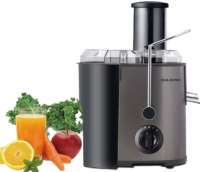 Oulemei Центробежная соковыжималка OLM-ZZA001 | Цвет: Серый-металлик | Мощность: 500Вт | Резервуар для сока: 4л | Количество скоростей: 2 | Материалы: Металл / ABS Пластик