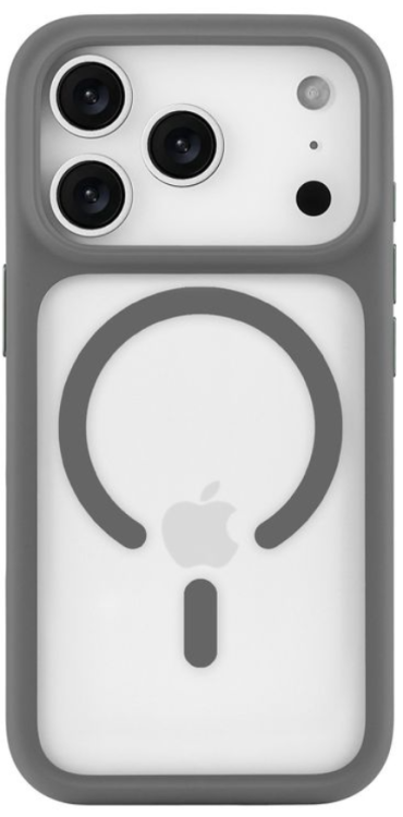 uBear Чехол для iPhone 17 Pro Max Shade Case | MagSafe | Усиленный | Силк-тач, серый