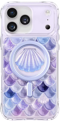 Levelo Чехол для iPhone 17 Pro Max с поддержкой MagSafe, Pearl 3D IML Case, Purple