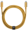 Native Union Belt Cable Pro 240W | USB-C to USB-C | Быстрая зарядка 240W | 2.4 метра | Прочный плетеный кабель из переработанных материалов | USB-IF сертифицированный | Для ноутбуков, планшетов и смартфонов | Цвет желтый