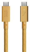 Native Union Belt Cable Pro 240W | USB-C to USB-C | Быстрая зарядка 240W | 2.4 метра | Прочный плетеный кабель из переработанных материалов | USB-IF сертифицированный | Для ноутбуков, планшетов и смартфонов | Цвет желтый