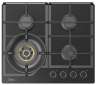 Midea MG697VGB Варочная поверхность | ШхВхГ: 515х560х90 мм | Материал решеток: Чугун | Газконтроль: Да | Покрытие: Закаленное стекло