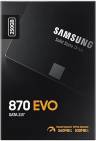 Твердотельный накопитель Samsung 870 EVO 250 ГБ SATA MZ-77E250BW / SATA, чтение - 560 Мбайт/сек, запись - 530 Мбайт/сек Global
