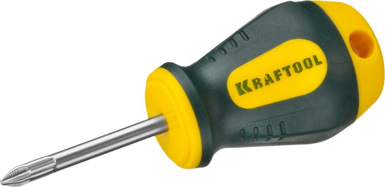 Kraftool Cr-Mo-V сталь, PH, №1x38мм 250072-1-038 Отвертка двухкомпонентная противоскользящая рукоятка