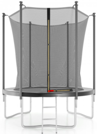 DFC Батут с защитной сеткой | Максимальный вес пользователя 80 кг | с лестницей | JUMP4FUN 6 ft черный 