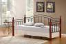 Tetchair Кровать LANDLER дерево гевея/металл, 90*200 см (Day bed), красный дуб/черный 9165