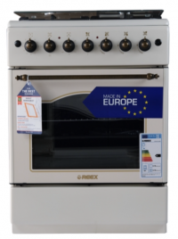 Комбинированная Газовая плита Reex CGEW-631F ectRBe  | 3 газовые конфорки, 1 электрическая | Объем духовки- 64л | 60х85х60 см