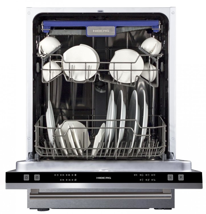 Встраиваемая посудомоечная машина Hiberg  I66 1431 / расход воды - 11 л, кол-во комплектов - 14, защита от протечек, 59.8 см х 55 см  х 81.5 см