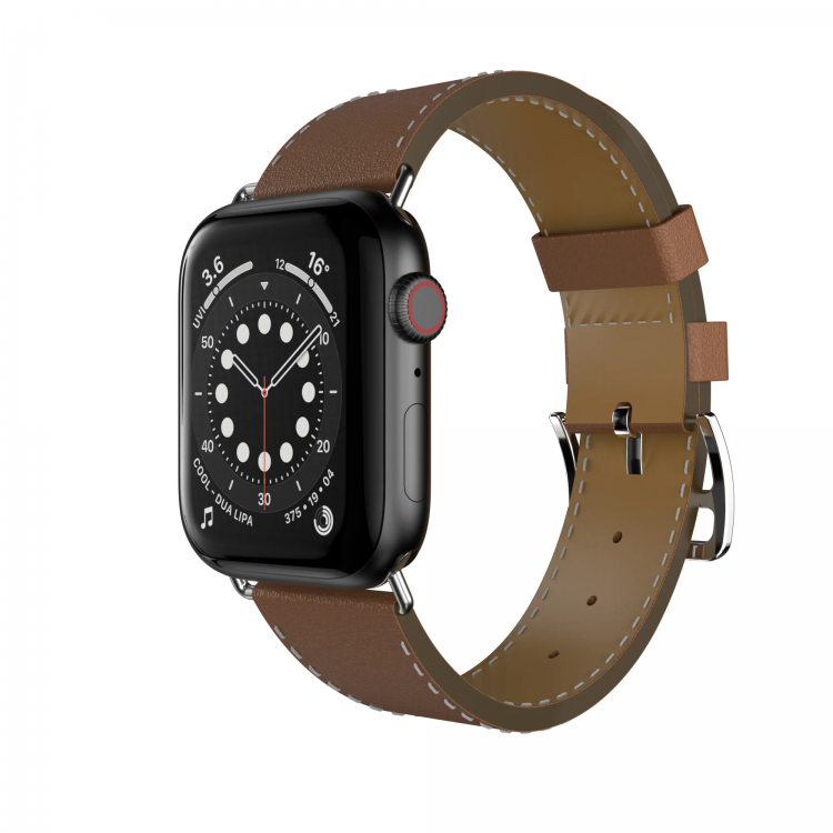 SwitchEasy классический ремешок из натуральной кожи | Apple Watch 42/44/45/49mm | Цвет: Коричневый