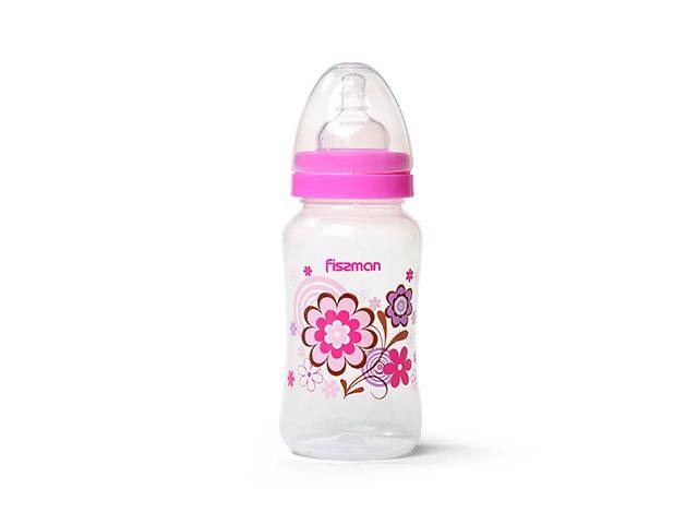 Fissman 6891 Бутылочка для кормления 300 мл, цвет РОЗОВЫЙ (пластик)