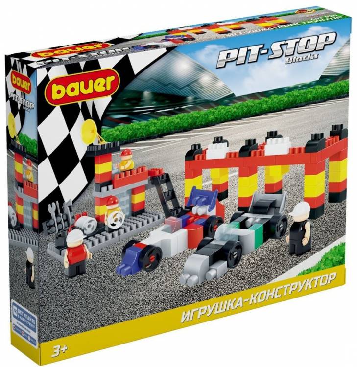 Конструктор Pit Stop гоночная машина с автосервисом, 170 элементов 4605705008212