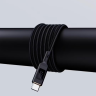 Aukey Nylon Braided 100W LCD Кабель 1м, черный | Прочный кабель для быстрой зарядки USB-C | Нейлоновая оплетка, поддержка 100Вт, индикация заряда